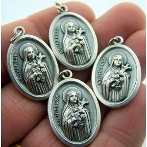   Medal St Therese Saint Theresa Flower Rose Pray Charm Gift Jewelry