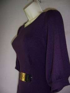ANTONIO MELANI Becka Purple Sweater Knit Dress M 8 10  