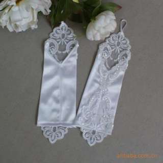Paillette Bridal Dance Ballet Wedding Evening Gloves ST03 ivory  