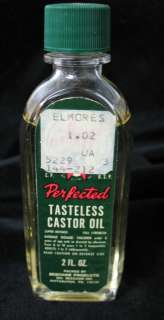   Medicine Bottle, Kelloggs Tasteless Perfected Castor Oil BEECHAM