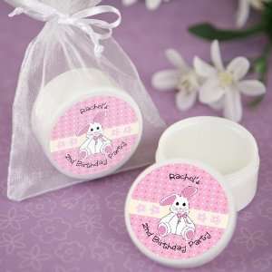   Pink Bunny   Lip Balm Personalized Birthday Party Favors Toys & Games