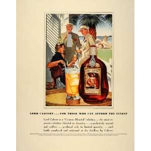  1939 Ad Lord Calvert Whiskey Biscayne Bay George Hughes 