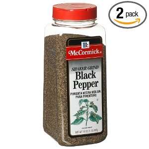McCormick Black Pepper, Shaker Grind, 16 Ounce Units (Pack of 2 