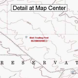  USGS Topographic Quadrangle Map   Bisti Trading Post, New 