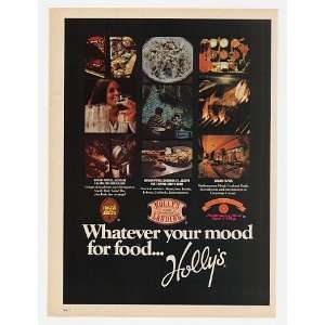 1977 Hollys Bistro Landing Ristorante Restaurants MI Print Ad (21386)