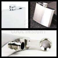 New 8oz Stainless Steel Liquor Whiskey Hip Flask with 4 Shot Glass Cup 
