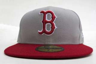 Boston Red Sox Grey On Burgandy All Sizes Cap Hat by New Era  