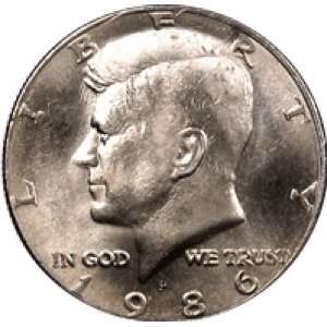  1986 Uncirculated Kennedy Half Dollar 