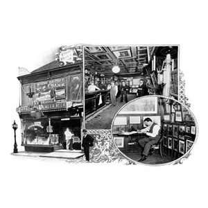 Brodies Saloon, New York City   12x18 Framed Print in Black Frame 