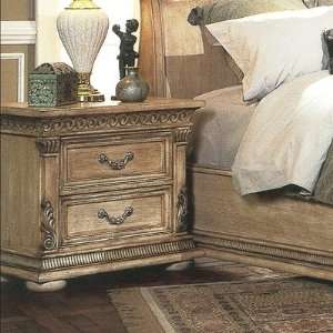   7503N Florence Nightstand in Distressed Whitewash Furniture & Decor