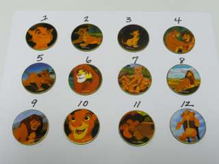 LION KING METAL SLAMMERS FOR PLAYING POGS ( CHOOSE 2 FROM PHOTO 