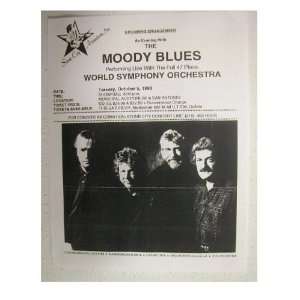  The Moody Blues Handbil Poster World Symphony 1993 