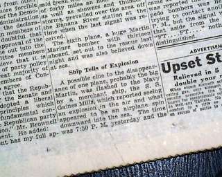BERMUDA TRIANGLE Flight 19 Avengers Lost 1945 Newspaper  