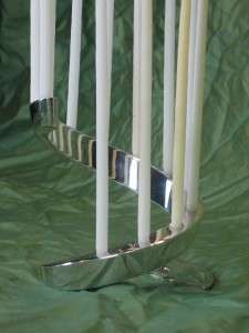   DANSK Silver Candle Holder, 15 Taper Candles, Bertil Vallien  