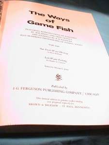  limited edition book titled The Ways of Game Fish. This book 