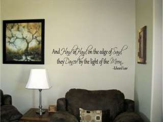 And hand in hand on the edge of sand Vinyl Wall Art Words Decals 