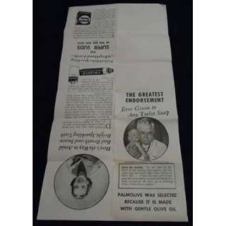 c1936 PALMOLIVE SOAP Advertisement DIONNE QUINTUPLETS  