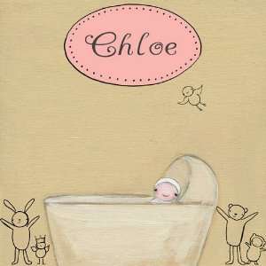    Oopsy daisy Welcome Baby Girl Wall Art 18x18