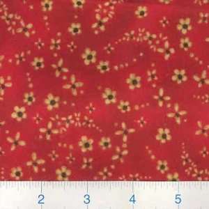  Kasmir Floral Print Red Fabric By The Yard Arts, Crafts & Sewing