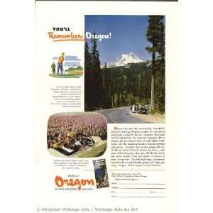    1951 Oregon Youll remember Oregon Vintage Ad