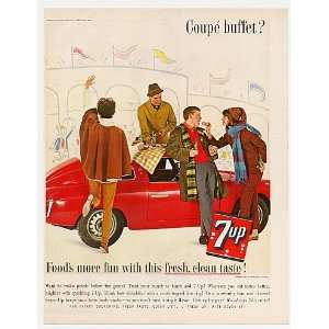    1962 7 Up Soda Coupe Buffet Picnic Print Ad