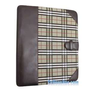   Premium Protective Leather Case Cover Brown Check 