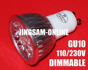 Lot20 Dimmable GU10 4*1W LED Spot Light Cool White 230V  