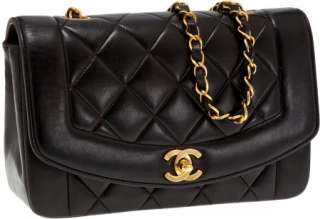 Chanel Black Lambskin Leather Single Flap Bag NR  