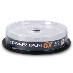  Spartan 25 GB 6x BD R Blu ray Blank Media Discs with White 