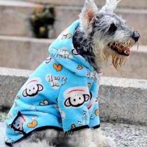  New   Monkey Styled Baby Blue Colored Jacket for Dogs 
