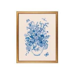  Blue Flowers with Butterfly Counted Cross Stitch Kit Arts 