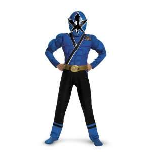   Rangers Samurai   Blue Ranger Muscle Child Costume / Blue   Size Large