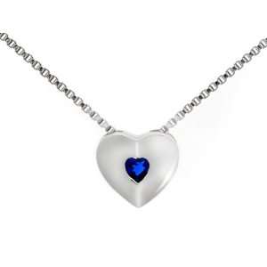  Silver Synth. Blue Spinel Necklace Jewelry