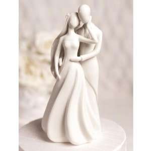  Porcelain Silhouette Wedding Cake Topper 