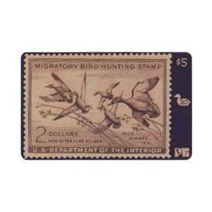   Duck Hunting Permit Stamp Card #20 Void After 1954 Blue Winged Teal