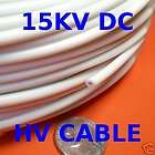 10ft. 15KV 17AWG White High Voltage Wire Cable Stranded