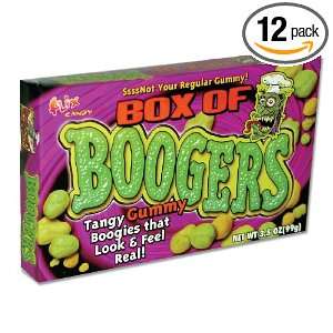 Flix Candy Box of Boogers, 3.5 Ounce. Boxes (Pack of 12)  