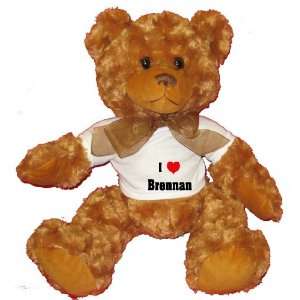  Love/Heart Brennan Plush Teddy Bear with WHITE T Shirt Toys & Games