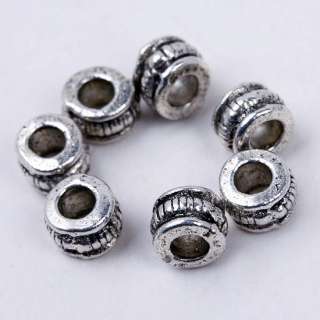 LOT 250 TIBETAN SILVER BIG HOLE SPACER BEADS FINDING  