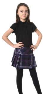 Girls Scottish Deluxe Tartan Billie Kilt Skirt Baby To Junior Sizes 