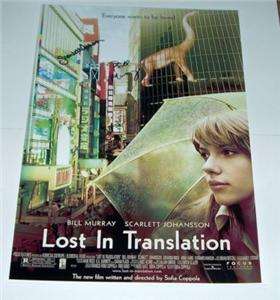 LOST IN TRANSLATION PP SIGNED POSTER 12X8 BILL MURRAY  