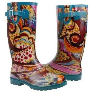    Nomad Turquoise Monet Puddle Rain Boots Size 8 