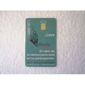  Phone Card Ladatel Telmex IEEM Publicity For Democracy 