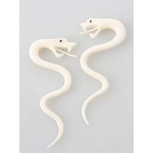    4g Bone Plug with Snake Design   5mm   Sold Per Pair Jewelry