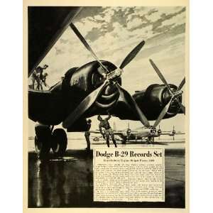  1945 Ad Dodge Division of Chrysler Group LLC B 29 Plane 