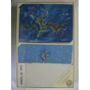   Christmas Cards w/ Matching Envelopes, 42 Count, Reindeer, Spanish