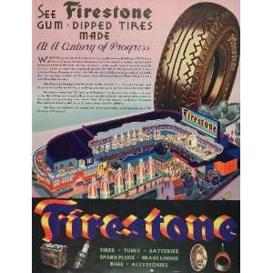  1933 Ad Firestone Tire Chicago Exposition Worlds Fair 