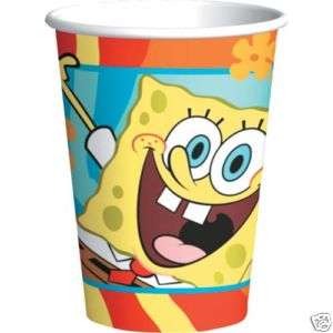 SPONGEBOB BIRTHDAY CUPS 9OZ BIRTHDAY PARTY TABLE HOT/COLD CUPS PARTY 