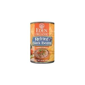 Refried Black Beans, Organic 16 oz Can Grocery & Gourmet Food