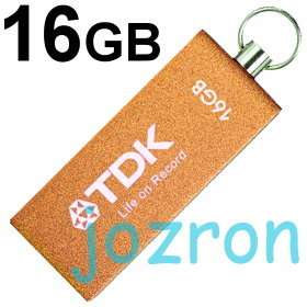 TDK Trans It Metal 16GB 16G USB Flash Pen Drive Orange  